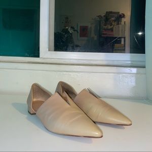 VINCE Leather Neutral Flats Size 41
